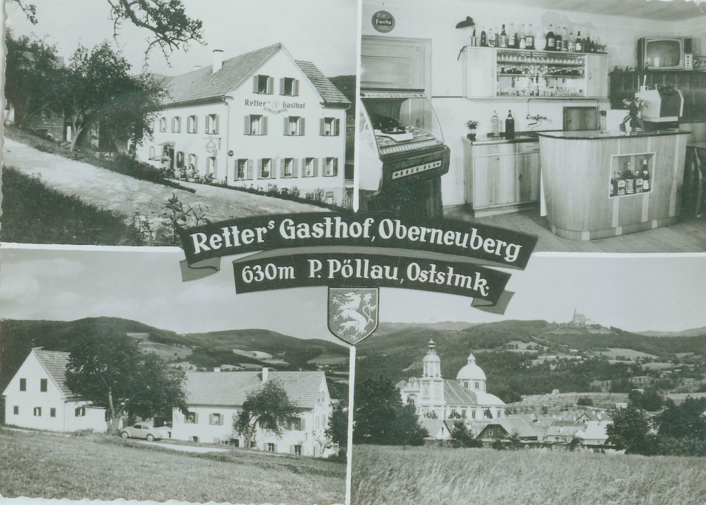 Postkarte vom Gasthof Retter 1963